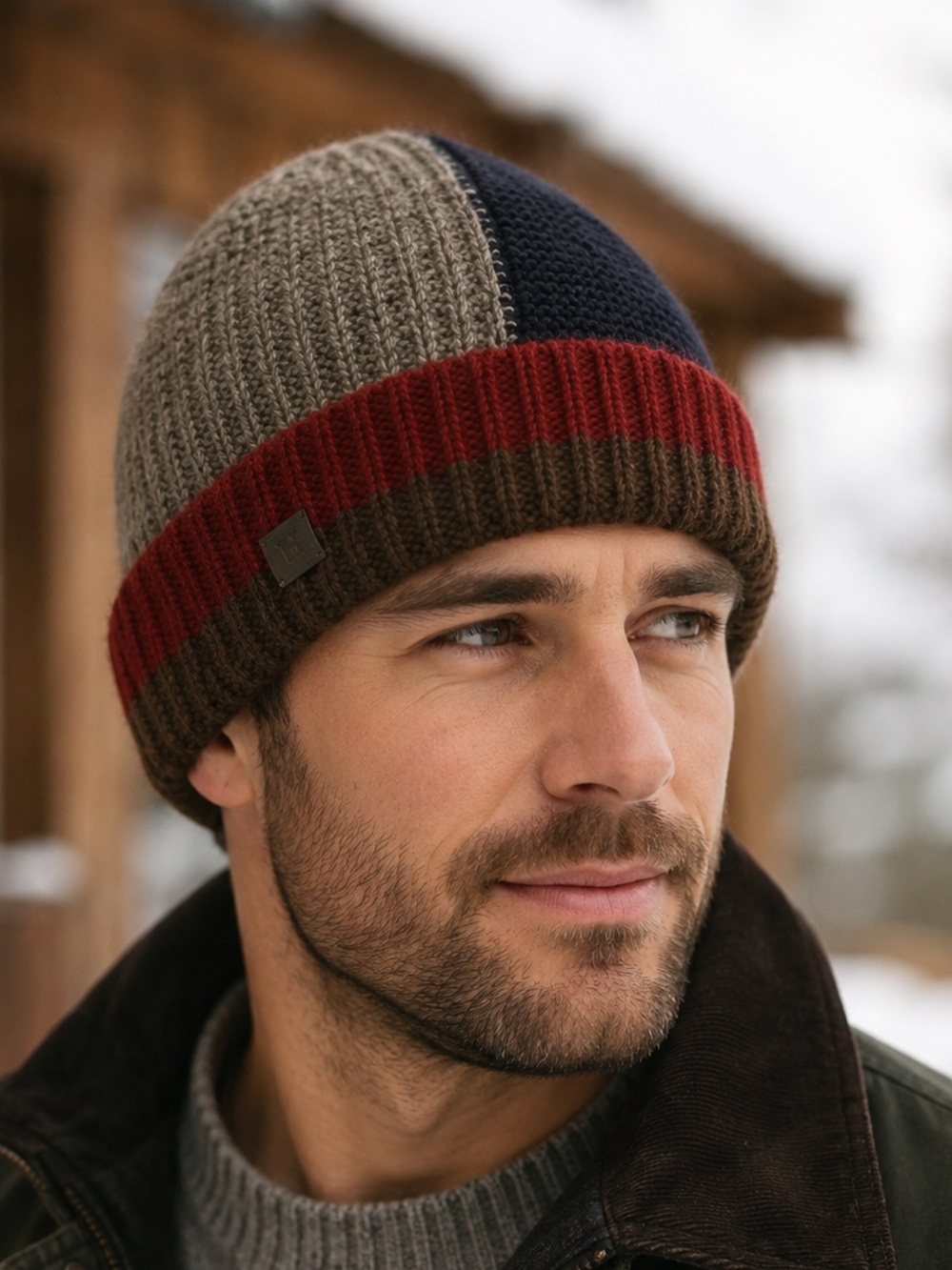 HERMÈS Genuine Detroit Beanie 100% Cashmere Sz L Unisex Hat Multicolor Luxury